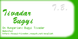 tivadar bugyi business card